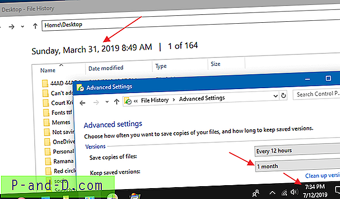 Windows 10에서 이전 파일 기록 백업을 정리하는 방법
