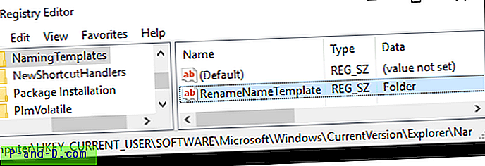 ¿Cómo personalizar la nueva plantilla de nombre de carpeta en Windows 10?