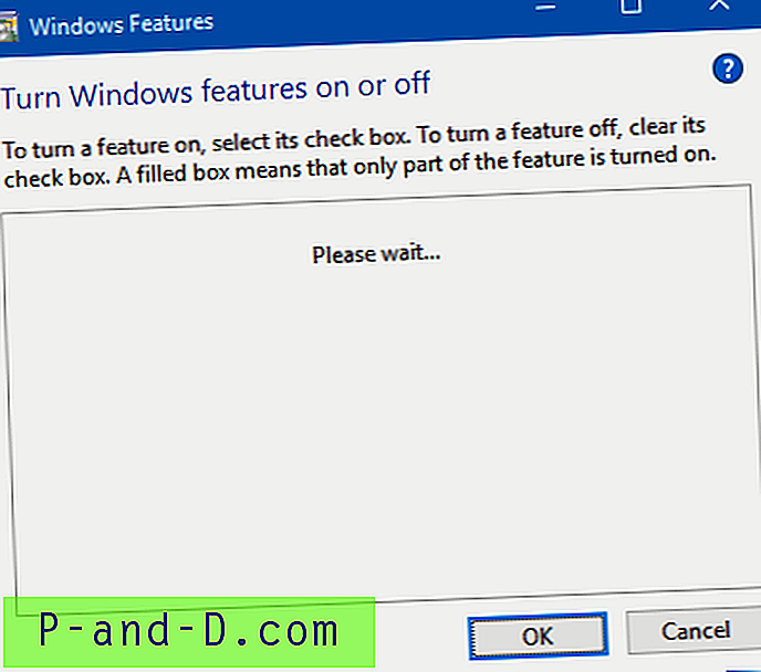 [Fix] تشغيل ميزات Windows أو إيقاف تشغيلها فارغ في Windows 10