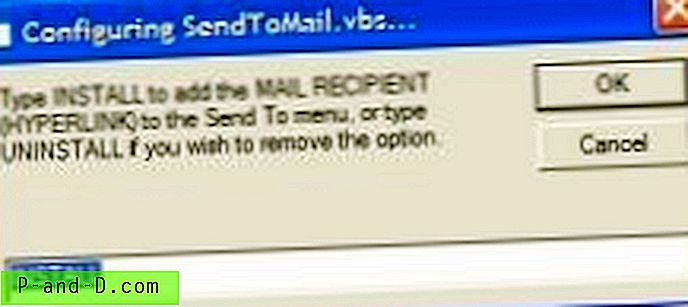 Comment envoyer le chemin du fichier par e-mail au destinataire (destinataire du courrier, en tant que chemin) à l'aide du menu Envoyer vers?