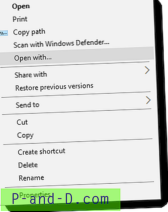 Reparar Abrir con el programa de error "Elegir otra aplicación" no asociado en Windows 10