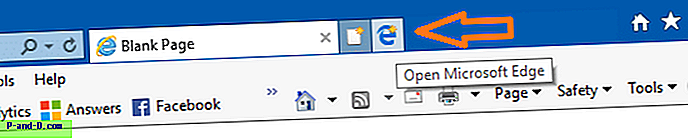 ¿Cómo quitar el botón de pestaña de Microsoft Edge en Internet Explorer?