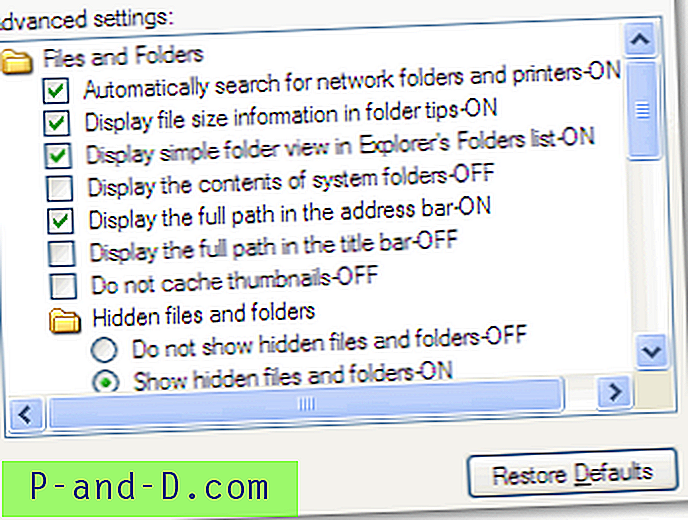 Märkeruudu tekst sisaldab Windowsi erinevates dialoogiboksides sõnu „ON” või „OFF”