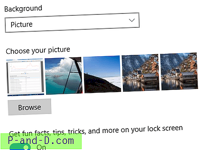 Windows 10의 설정 페이지에서 이전 잠금 화면 이미지를 제거하는 방법은 무엇입니까?