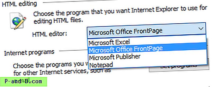 Microsoft Word ikke opført på IE HTML Editors List.  Sådan tilføjes det tilbage?