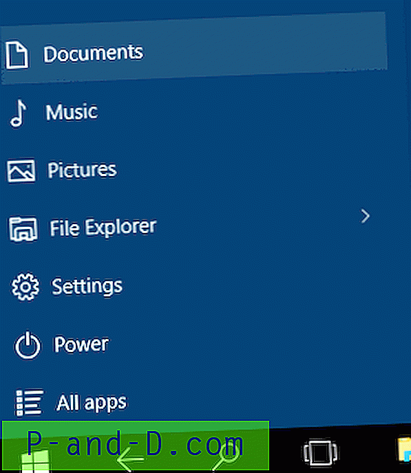 Windows 10 Start Menu Brugermapper åbnes ikke, når der klikkes på