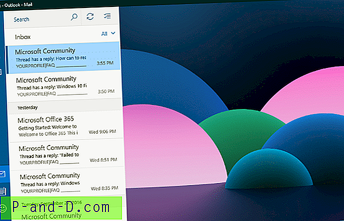 Windows 10 Mail App bakgrunnsfarge eller bilde - Hvordan endre?