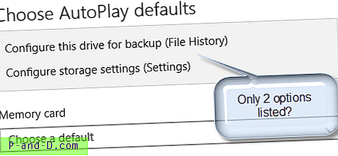 Windows 10에서 누락 된 자동 실행 항목 또는 처리기 복원