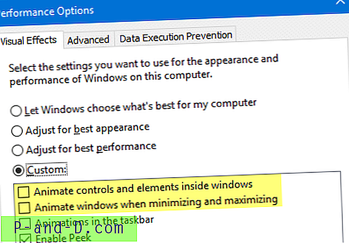Fremskynde Windows 10 Start Menu ved at deaktivere animationseffekter