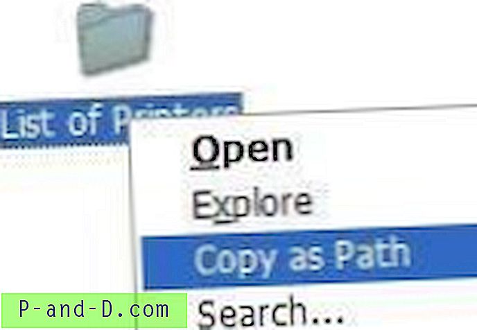 Cómo agregar "Copiar como ruta" al menú contextual en Windows XP