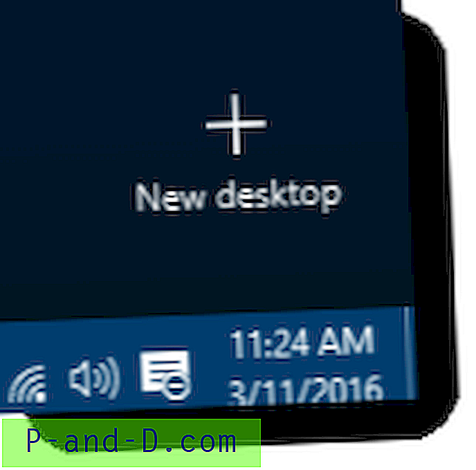 Windows 10에서 작업보기 창 "새 데스크톱"버튼이 누락 됨