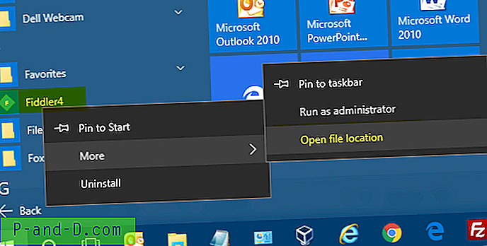 Comment attribuer des raccourcis clavier ou des raccourcis clavier pour les raccourcis du menu Démarrer de Windows 10?