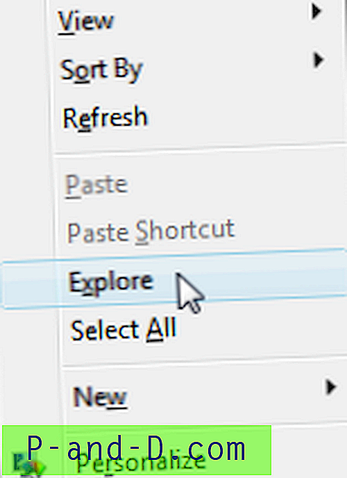 كيفية إضافة "استكشاف" إلى قائمة سياق سطح المكتب في Windows؟