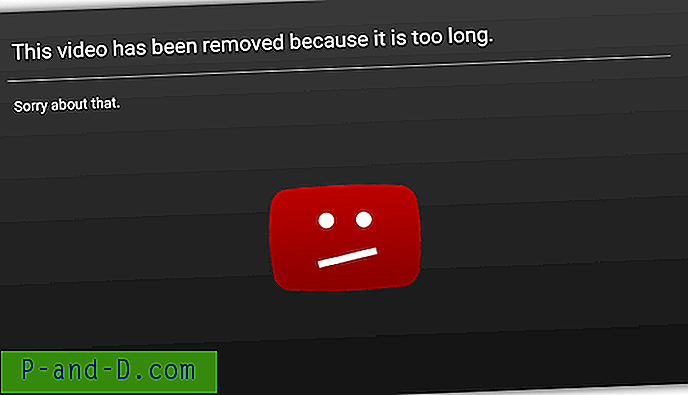 Gendannelse og aktivering af fjernet YouTube-video, fordi den er for lang