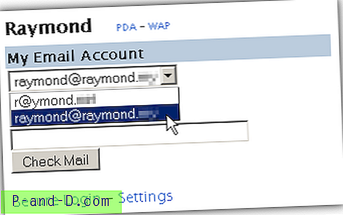 Sjekk POP3 eller IMAP e-post fra nettleser med Mail2Web