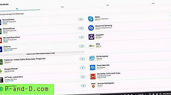 Samsung Smart TV Apps-liste på Smart Hub