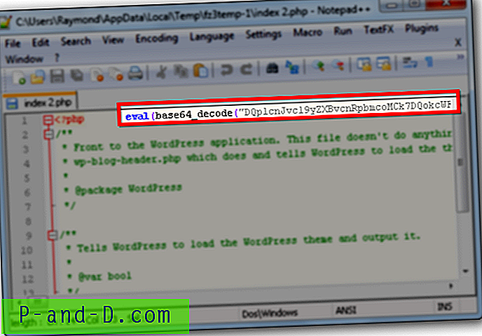 Correctif automatisé pour l'injection WordPress base64_decode dans les fichiers PHP