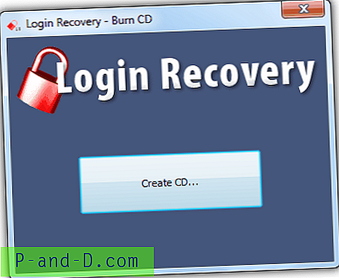Palauta Windowsin kirjautumissalasana Online LoginRecovery -sovelluksella