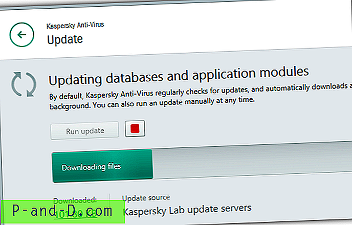 Opret Kaspersky Update Server Mirror til offlineopdateringer