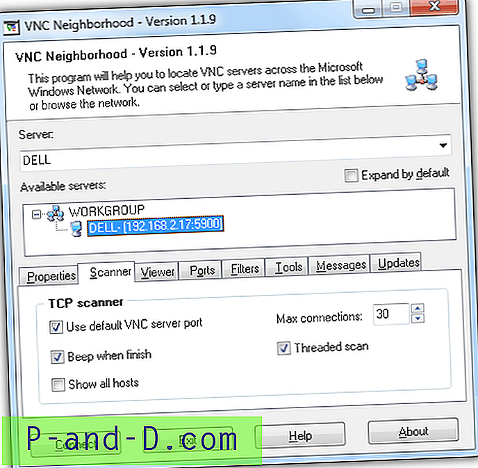 2 escáneres TCP para detectar con precisión el servidor VNC vivo