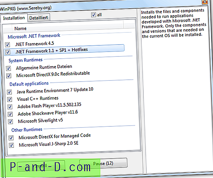Installer enkelt alle versjoner av .NET Framework pluss hurtigreparasjoner med AIO-løpetid