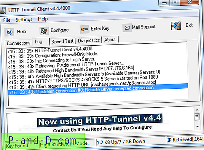 El túnel HTTP omite la mayoría de las restricciones de firewall y proxy