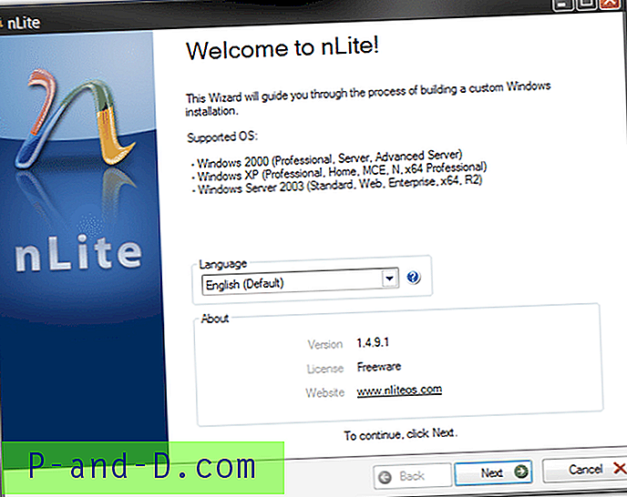 nLite - مخصص تثبيت Windows XP