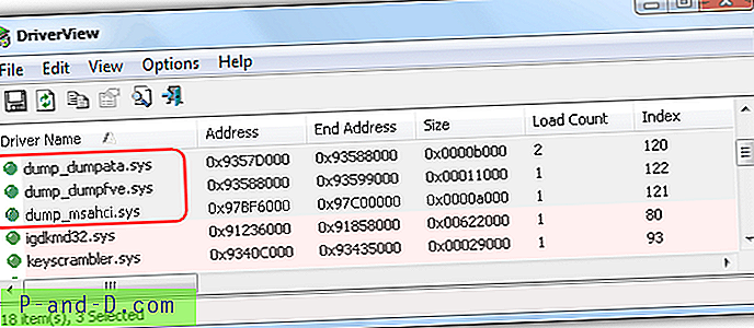DriverView를 사용하여 Windows에 설치된 타사 또는 Microsoft 드라이버 목록