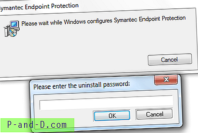 أعد تعيين كلمة المرور لإلغاء تثبيت Symantec Endpoint Protection