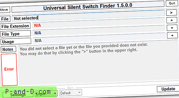 Rechercher des commutateurs silencieux en ligne de commande pour les fichiers d'installation