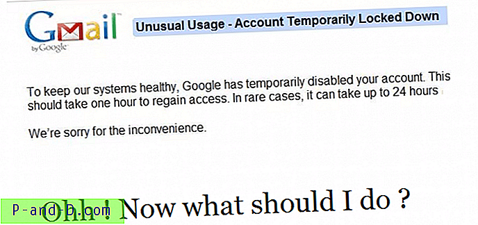 Taastage kohe juurdepääs ajutiselt lukustatud Gmaili kontole