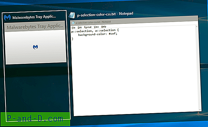 Malwarebytes Bakke-applikation vises i vinduet Alt + Tab-skift