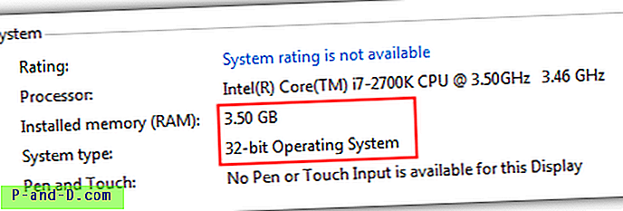 Pange Windows 7, 8 ja Vista 32-bitine (x86) toetama rohkem kui 4 GB mälu