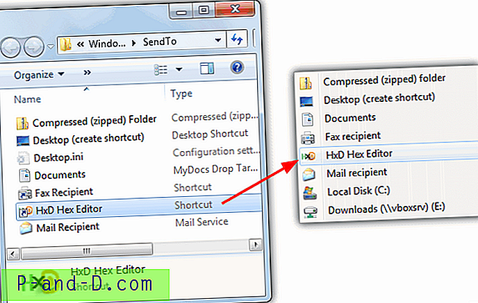 Sådan får du adgang til Send til mappe i Windows 7 og Vista