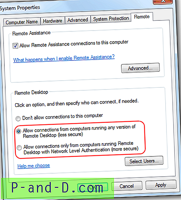 Endre lytteporten for Microsoft Remote Desktop Connection