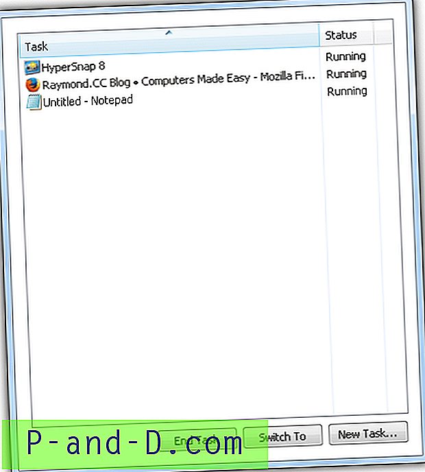 Correction du gestionnaire de tâches Windows avec les onglets et le menu manquants