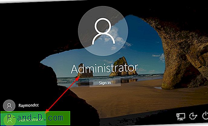 5 maneras de mostrar la cuenta de administrador en la pantalla de inicio de sesión de Windows
