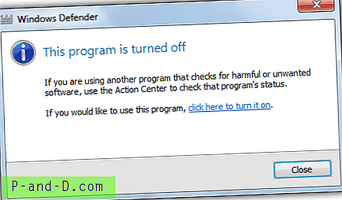 Windows Defenderin poistaminen käytöstä, poistaminen tai poistaminen